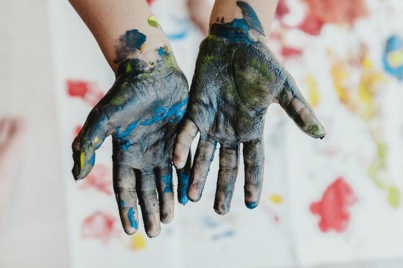 painted handprints